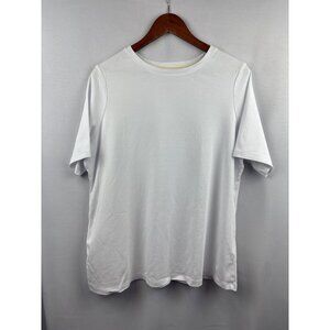 Women’s Isaac Mizrahi Live Size 1X White T-Shirt